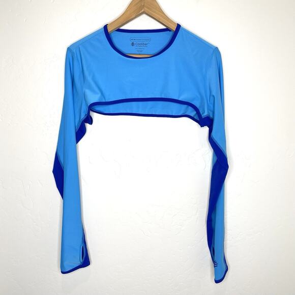 Coolibar 2 Piece Tank Top & Shrug Top Blue Cover-up Athletic Womens Large Set - Picture 6 of 9